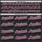 Custom Black White-Pink Authentic Baseball Jersey