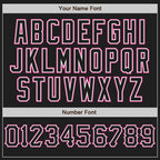 Custom Black White-Pink Authentic Baseball Jersey