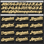 Custom Black Cream-Old Gold Authentic Baseball Jersey