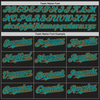 Custom Black Teal-Old Gold Authentic Baseball Jersey