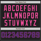 Custom Black Purple-Pink Authentic Baseball Jersey