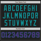 Custom Black Purple-Teal Authentic Baseball Jersey