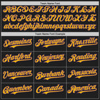 Custom Black Purple-Gold Authentic Baseball Jersey