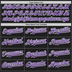 Custom Black Purple-White Authentic Baseball Jersey