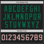 Custom Black Medium Pink-Kelly Green Authentic Baseball Jersey