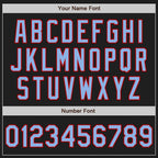 Custom Black Light Blue-Red Authentic Baseball Jersey