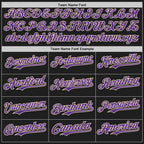 Custom Black Purple-Cream Authentic Baseball Jersey