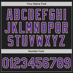 Custom Black Purple-Cream Authentic Baseball Jersey