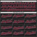 Custom Black Crimson-Gray Authentic Baseball Jersey