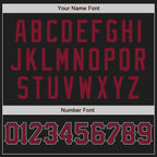 Custom Black Crimson-Gray Authentic Baseball Jersey