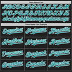Custom Black Teal-White Authentic Baseball Jersey