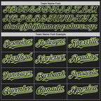 Custom Black White-Neon Green Authentic Baseball Jersey