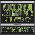 Custom Black White-Neon Green Authentic Baseball Jersey