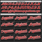 Custom Black Red-White Authentic Baseball Jersey