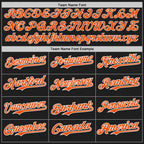 Custom Black Orange-White Authentic Baseball Jersey