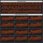 Custom Black Orange Authentic Baseball Jersey