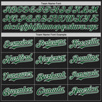 Custom Black Green-White Authentic Baseball Jersey