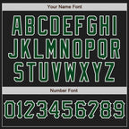 Custom Black Green-White Authentic Baseball Jersey