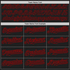 Custom Black Red Authentic Baseball Jersey