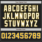 Custom Black Gold-White Authentic Baseball Jersey