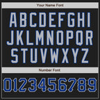 Custom Black Royal-Gray Authentic Baseball Jersey