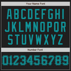 Custom Black Teal Authentic Baseball Jersey