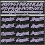 Custom Black Gray Purple-White Authentic Baseball Jersey