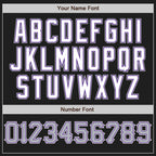 Custom Black Gray Purple-White Authentic Baseball Jersey
