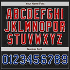 Custom Black Royal Red-White Authentic Baseball Jersey