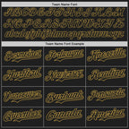 Custom Black Old Gold Authentic Baseball Jersey