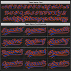 Custom Stitched Black Royal-Orange Baseball Pullover Sweatshirt Hoodie