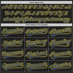 Custom Stitched Black Royal-Yellow Baseball Pullover Sweatshirt Hoodie