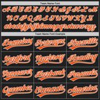 Custom Stitched Black Orange-White Baseball Pullover Sweatshirt Hoodie