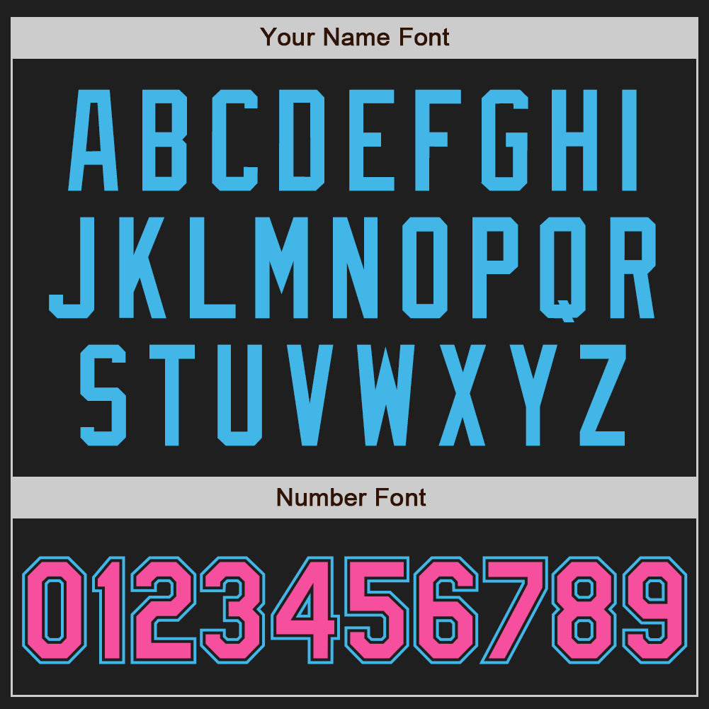 Custom Stitched Black Pink-Sky Blue Baseball Pullover Sweatshirt Hoodie