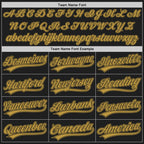 Custom Stitched Black Old Gold Baseball Pullover Sweatshirt Hoodie