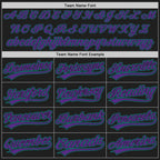 Custom Stitched Black Purple-Teal Baseball Pullover Sweatshirt Hoodie