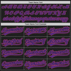 Custom Stitched Black Purple-Pink Baseball Pullover Sweatshirt Hoodie
