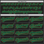Custom Stitched Black Kelly Green-Old Gold Baseball Pullover Sweatshirt Hoodie