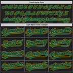 Custom Stitched Black Kelly Green-Gold Baseball Pullover Sweatshirt Hoodie