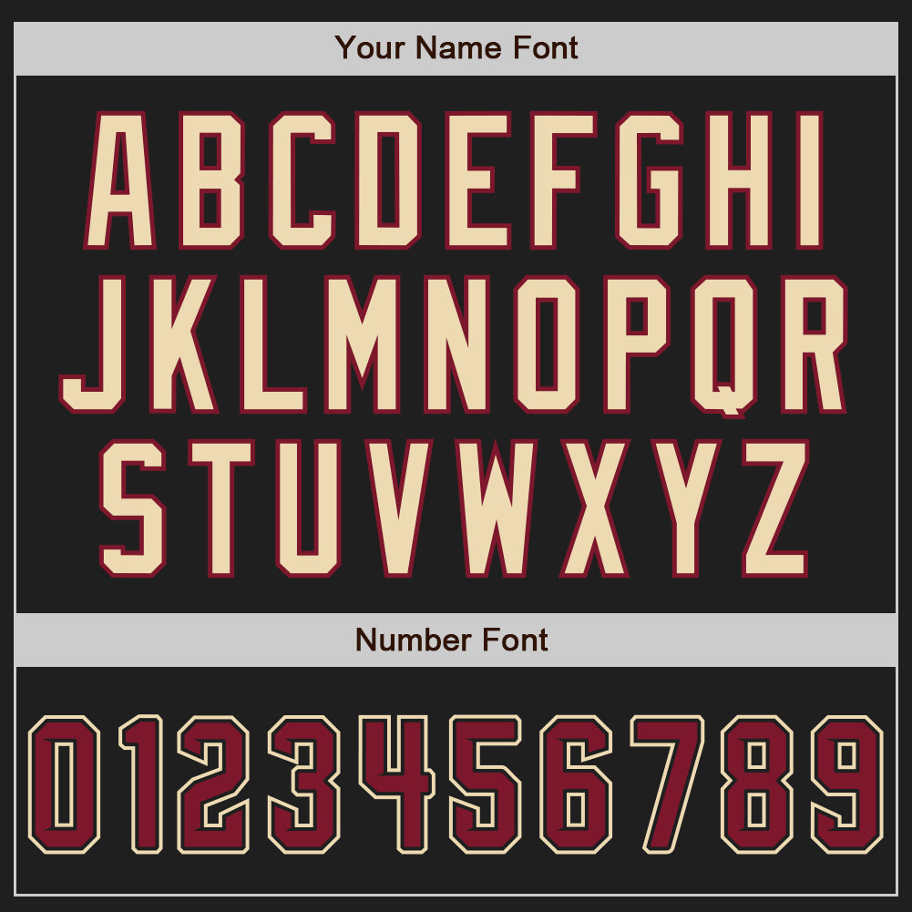 Custom Stitched Black Crimson-Cream Baseball Pullover Sweatshirt Hoodie