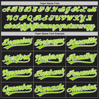 Custom Stitched Black Neon Green-White Baseball Pullover Sweatshirt Hoodie