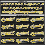 Custom Stitched Black Old Gold-White Baseball Pullover Sweatshirt Hoodie