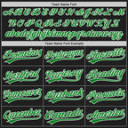 Custom Stitched Black Grass Green-White Baseball Pullover Sweatshirt Hoodie