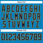 Custom Blue Navy-Gold Hockey Lace Neck Jersey