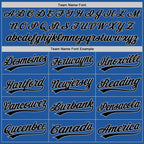 Custom Blue Black-Gray Authentic Throwback Baseball Jersey