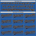 Custom Blue Navy-Old Gold Authentic Throwback Baseball Jersey