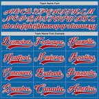 Custom Blue Red-White Hockey Jersey