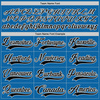 Custom Blue Black-White Hockey Jersey