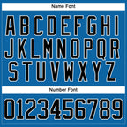 Custom Blue Black-White Hockey Jersey