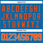 Custom Blue Orange-White Hockey Jersey